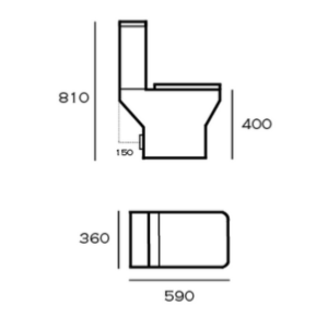 Closed Couple Pan Cistern - Soft Close Seat
