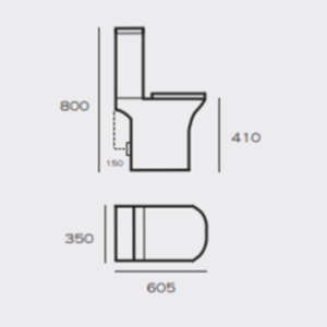 Closed Couple Pan Cistern - Soft Close Seat