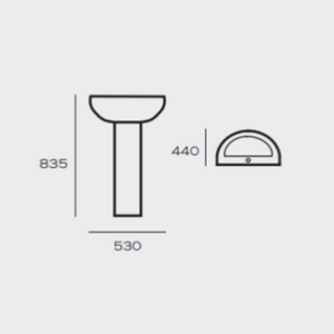 540mm Basin & Pedistal